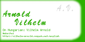 arnold vilhelm business card
